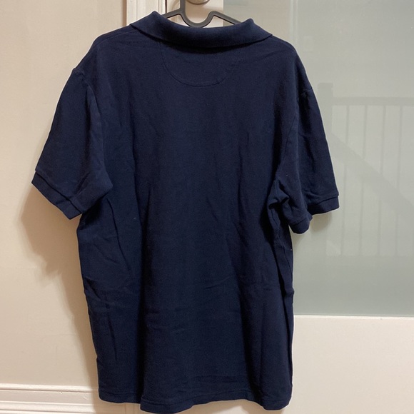 Navy Blue Men’s Chaps Polo with White Logo - Picture 3 of 5